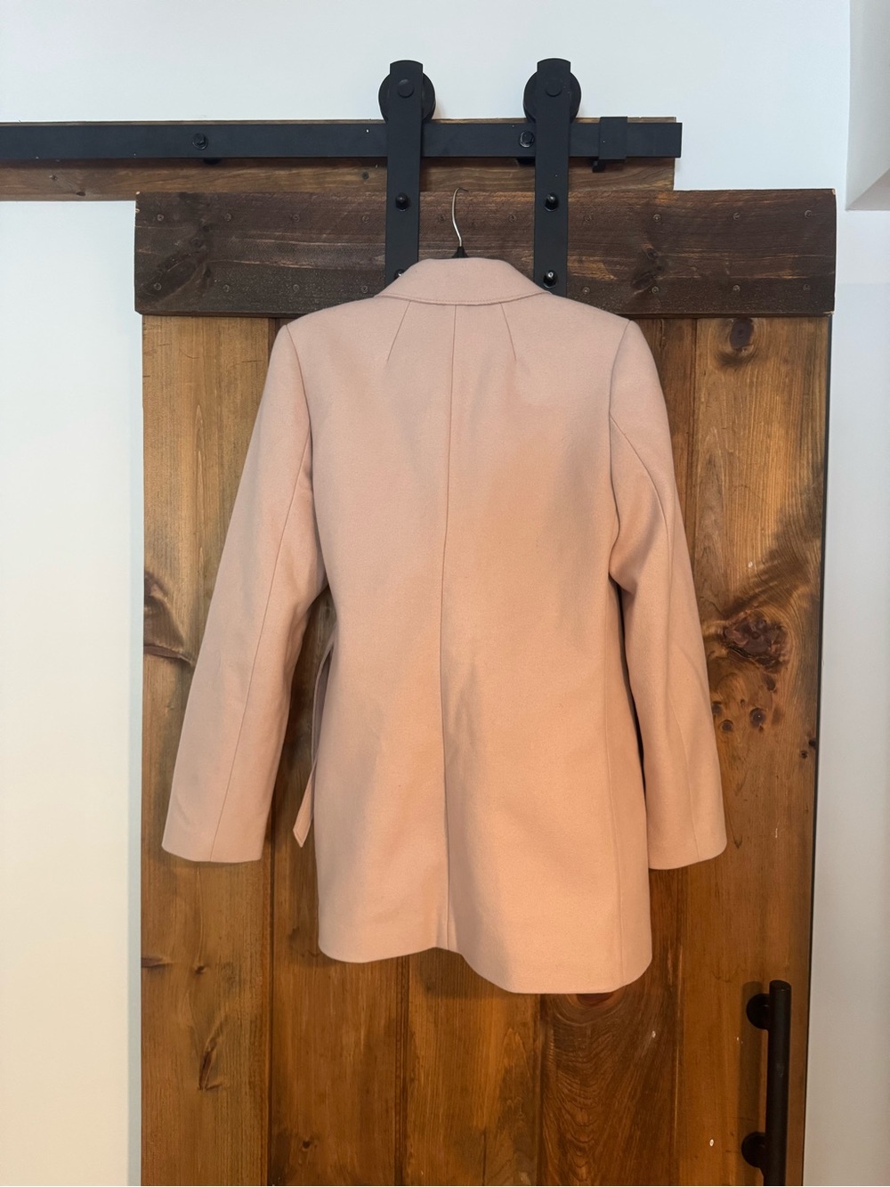 Banana Republic Blush Pink Belted Wool-Blend Blazer - Picture 3 of 3